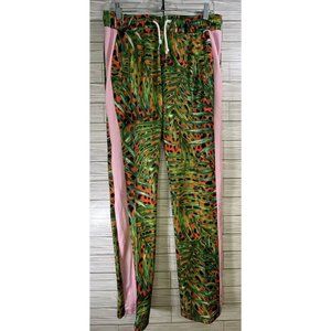 Chloe Deschanel Ateliers De ModJungle Watermelon Pink Stripe Sweatpants Sz‎ L/XL